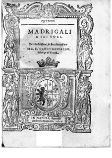 Madrigals for Six Voices: Madrigals for Six Voices by Carlo Gesualdo