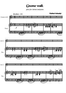Gnome walk: para clarinete e piano by Vladimir Solonskiy