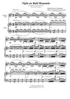 Night on Bald Mountain: para clarinete e piano by Modest Mussorgsky