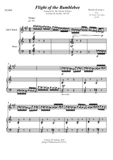 Flight of the Bumblebee: For Alto Clarinet & Piano by Nikolai Rimsky-Korsakov