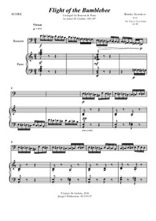 Flight of the Bumblebee: For Bassoon & Piano by Nikolai Rimsky-Korsakov