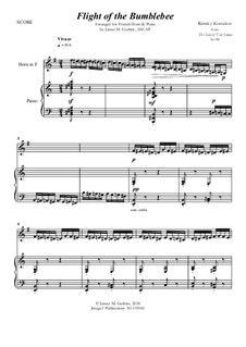 Flight of the Bumblebee: For French Horn & Piano by Nikolai Rimsky-Korsakov