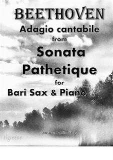 Movement II: For baritone sax and piano by Ludwig van Beethoven