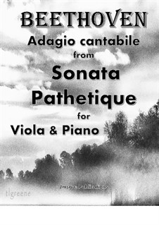 Movement II: para viola e piano by Ludwig van Beethoven