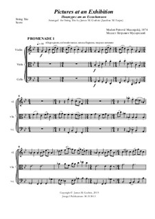 Complete Cycle: para trio de cordas by Modest Mussorgsky