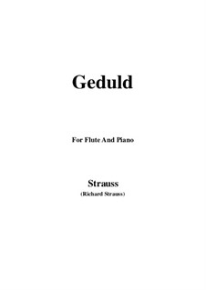 No.5 Geduld: para flauta e piano by Richard Strauss