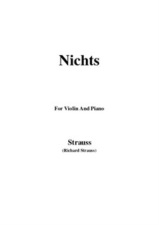 No.2 Nichts: para violino by Richard Strauss