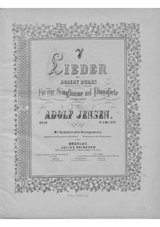 Seven Songs for Voice and Piano, Op.49: Seven Songs for Voice and Piano by Adolf Jensen