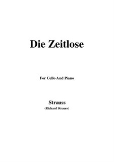 No.7 Die Zeitlose: para Violoncelo e piano by Richard Strauss