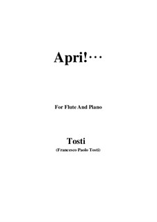 Apri!: para flauta e piano by Francesco Paolo Tosti