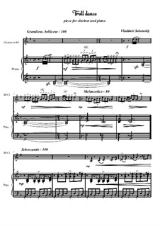 Troll dance: para clarinete e piano by Vladimir Solonskiy
