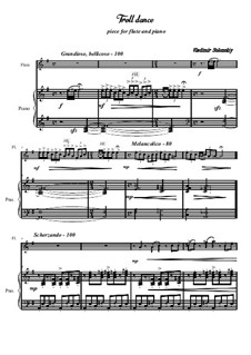 Troll dance: para flauta e piano by Vladimir Solonskiy