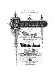 Concerto for Cello and Orchestra in A Major, Op.10: versão para violoncelo e piano by Wilhelm Jeral