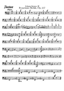 Perpetuum Mobile, Op.257: parte trombone by Johann Strauss (Sohn)