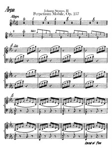 Perpetuum Mobile, Op.257: parte harpa by Johann Strauss (Sohn)