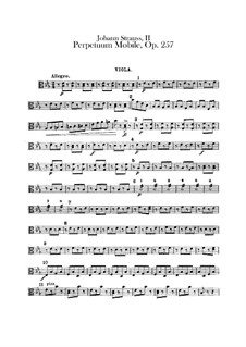Perpetuum Mobile, Op.257: parte violas by Johann Strauss (Sohn)