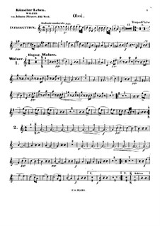 Artist's Life, Op.316: parte oboes by Johann Strauss (Sohn)