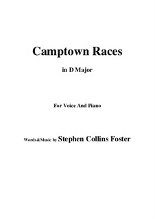 Camptown Races: D maior by Stephen Collins Foster