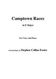 Camptown Races: E Major by Stephen Collins Foster