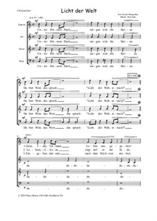 Licht der Welt, Op.37: Chorpartitur by Paul Nutt