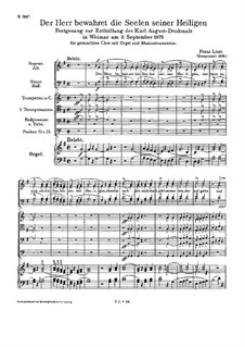 Der Herr bewahret die Seelen seiner Heiligen, S.48: Der Herr bewahret die Seelen seiner Heiligen by Franz Liszt