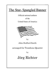 Instrumental version (quartet instruments): For trombone quartet by John Stafford Smith