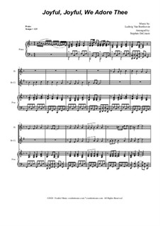 Ode to Joy (arr. S. DeCesare): Duet for Flute and Bb-Clarinet by Ludwig van Beethoven