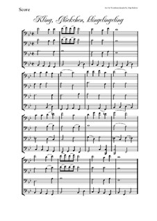 Ring, little Bell (Kling Glöckchen klingelingeling): For Trombone Quartet by folklore