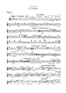 Symphonic Poem No.3 'Les préludes' for Orchestra, S.97: oboes parte I-II by Franz Liszt