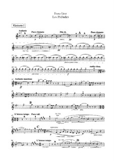 Symphonic Poem No.3 'Les préludes' for Orchestra, S.97: clarinetes parte I-II by Franz Liszt
