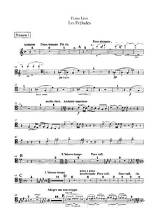 Symphonic Poem No.3 'Les préludes' for Orchestra, S.97: parte de trombones e tubas by Franz Liszt