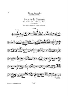 Sonata da camera for Violin and Basso Continuo: Arranjo para viola e piano by Pietro Locatelli