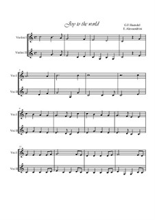 Two instruments version: para dois violinos by Georg Friedrich Händel