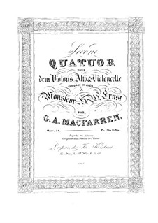 String Quartet No.2 in F Major, Op.54: Partes by George Alexander Macfarren
