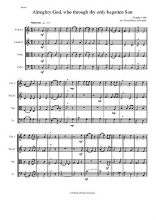 Almighty God, who through thy only begotten Son (Easter motet): para quartetos de cordas by Thomas Clark