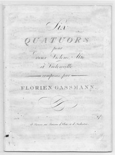 Six String Quartets: quarteto de seis cordas by Florian Leopold Gassmann