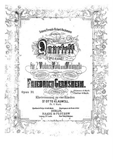 String Quartet No.2 in A Minor, Op.31: Partes by Friedrich Gernsheim