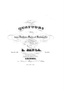 Three String Quartets, Op.65: No.3 in B Minor – Parts by Leopold Jansa