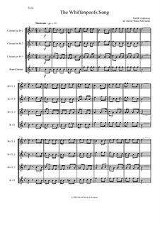 The Whiffenpoof Song (Baa! Baa! Baa!): para quarteto de clarinete by Tod Buchanan Galloway