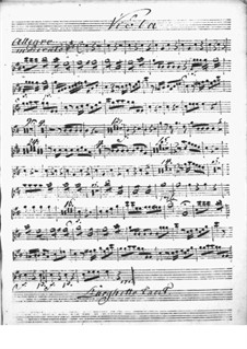 Harpsichord Concerto in D Major: parte viola by Niccolò Jommelli