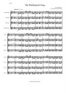The Whiffenpoof Song (Baa! Baa! Baa!): para quarteto de saxofone by Tod Buchanan Galloway