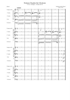 Nocturne for Four Orchestras in D Major, K.286: Full score by Wolfgang Amadeus Mozart