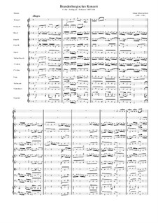 Brandenburg Concerto No.1 in F Major, BWV 1046: Full score by Johann Sebastian Bach