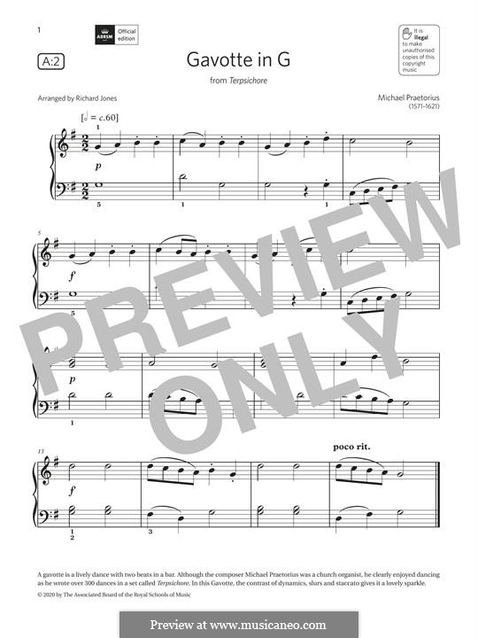 Gavotte in G: Gavotte in G by Michael Praetorius