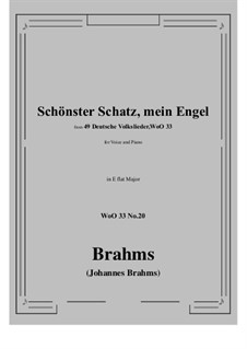 No.15-21: No.20 Schonster Schatz, mein Engel (E flat Major) by Johannes Brahms