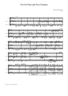 Trio for Flute and Two Clarinets: Trio for Flute and Two Clarinets by Winthrop Brookhouse