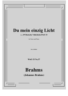 No.36-42: No.37 Du mein einzig Licht (a minor) by Johannes Brahms