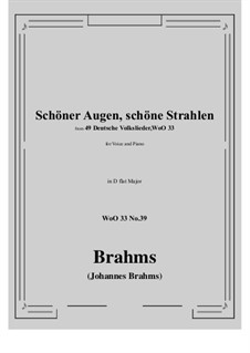 No.36-42: No.39 Schoner Augen, schone Strahlen (D flat Major) by Johannes Brahms