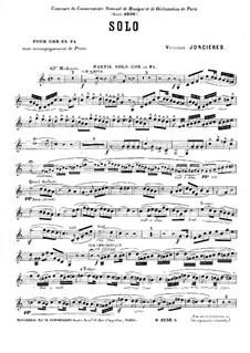 Solo in F Major for French Horn and Piano: parte Solo by Victorin Joncieres