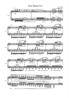 Pour Mama: No.23-5 studies for piano, MVWV 1389 by Maurice Verheul